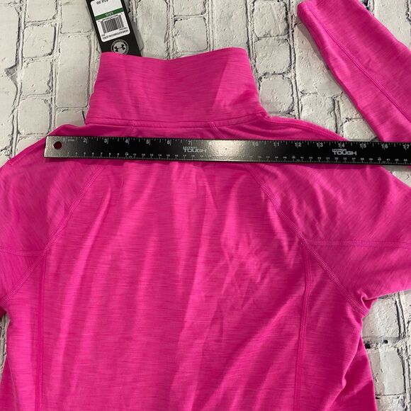 Under Armour Top Women’s Size L Color Pink ColdGear 1/2 Zipper Training Shirt - Picture 10 of 11